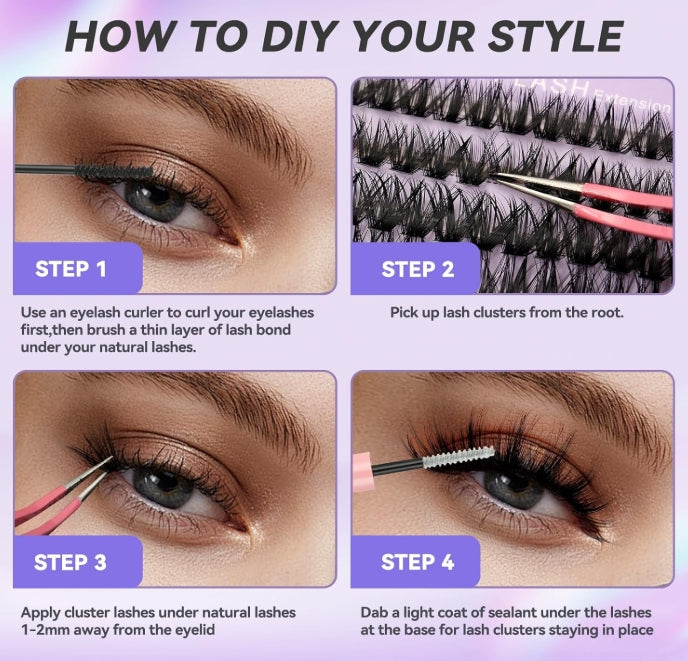 320 PCS Fluffy Lashes Lash Clusters