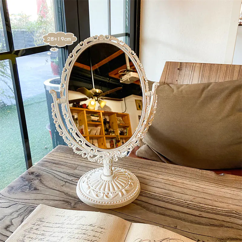 Retro Double-Sided Desktop Makeup Mirror