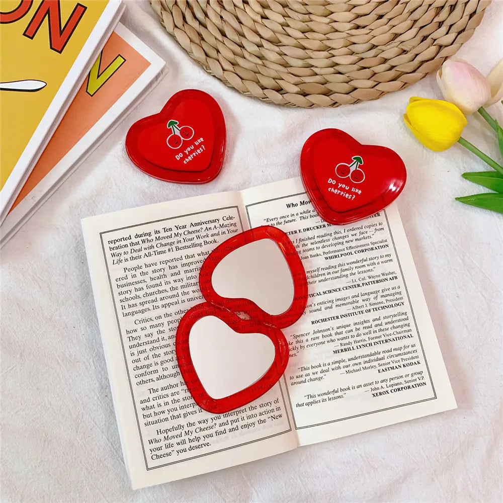 Cherry Heart Mini Mirror