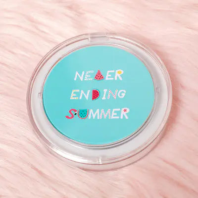 Mini Round Makeup Mirror with LED Light (Portable)