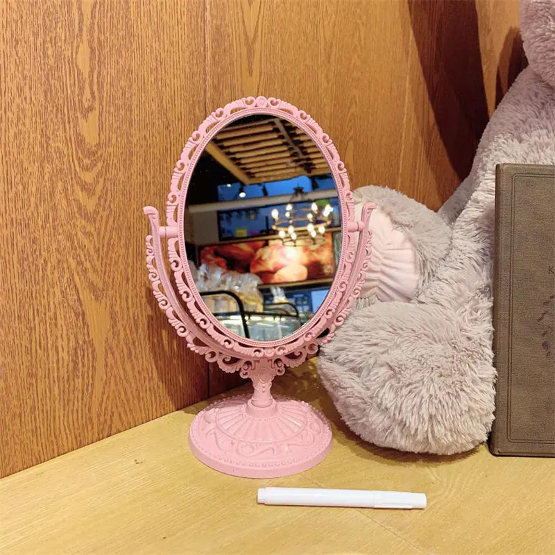 Retro Double-Sided Desktop Makeup Mirror
