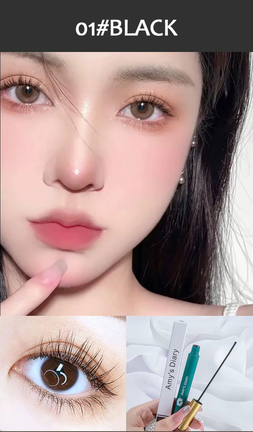 Black Waterproof Mascara for Long-Lasting Natural Lashes