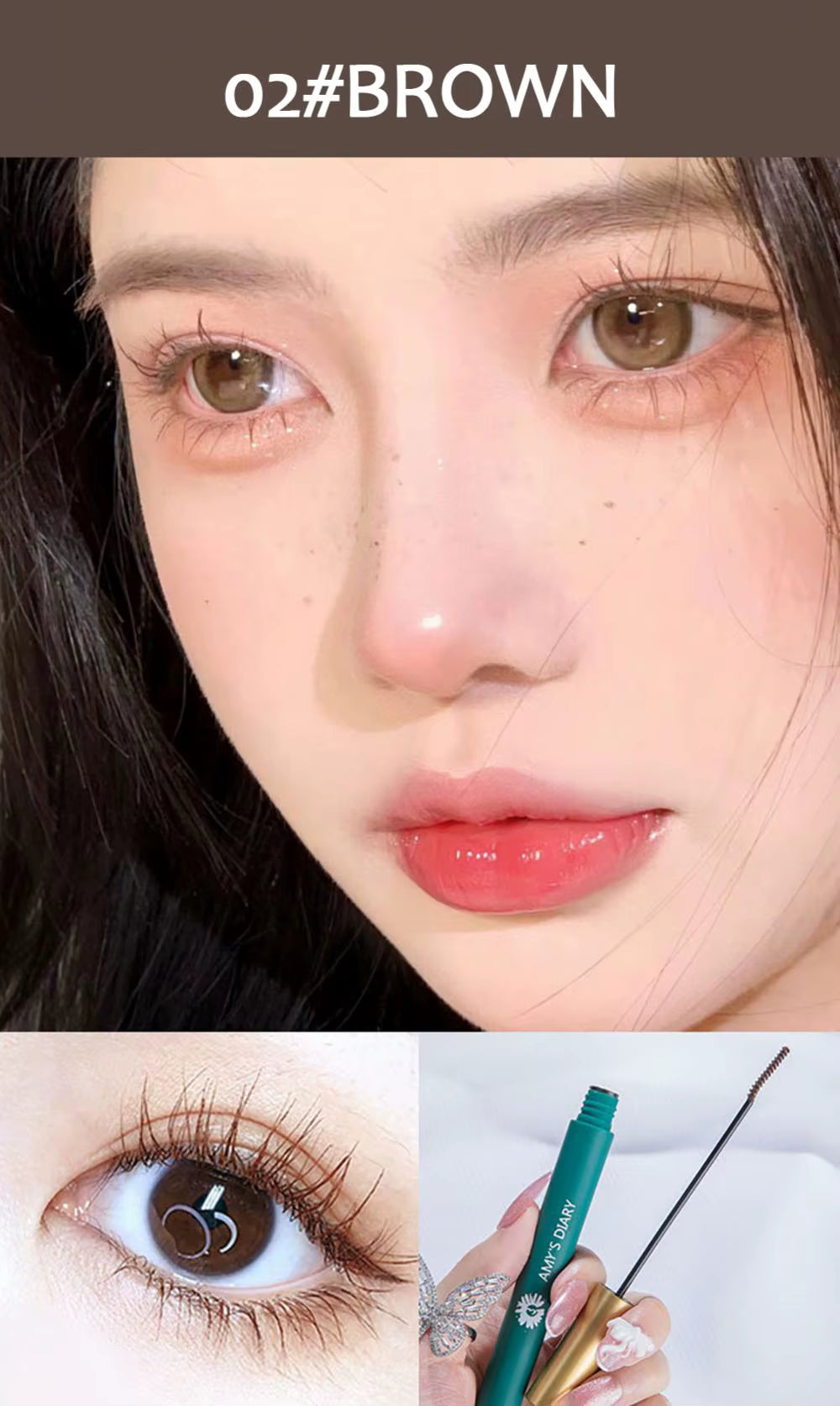 Black Waterproof Mascara for Long-Lasting Natural Lashes